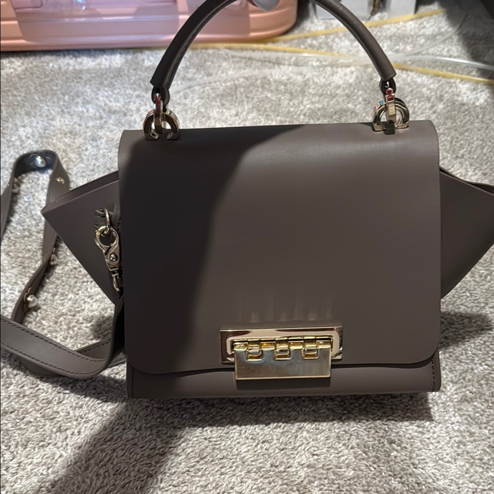 ZAC Zac Posen Gray Satchel with Structured Design